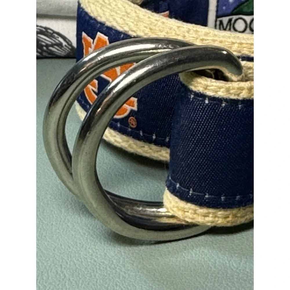 Moonshine Auburn Tigers Logo Beige Unisex D-Ring Adjustable Belt Small